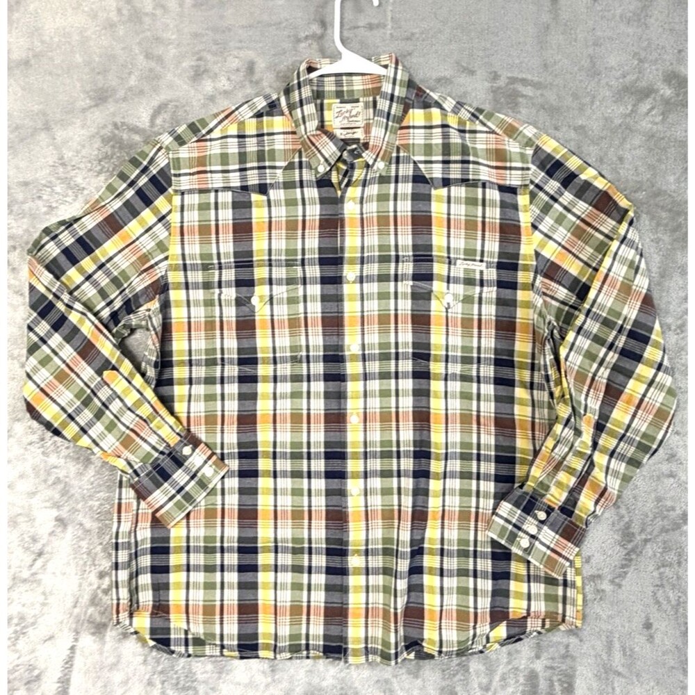 Lucky‎ Brand Western Plaid Shirt Men’s XL Button Down Cotton Long Sleeve